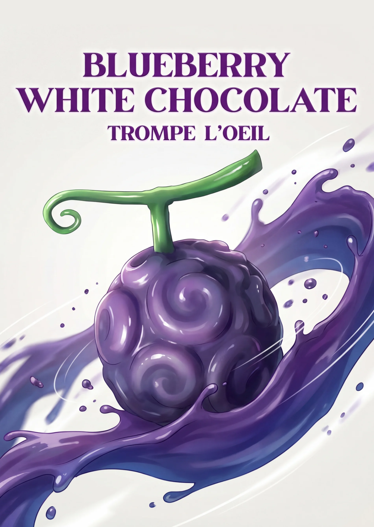 Blueberry & White chocolate Trompe L'oeil