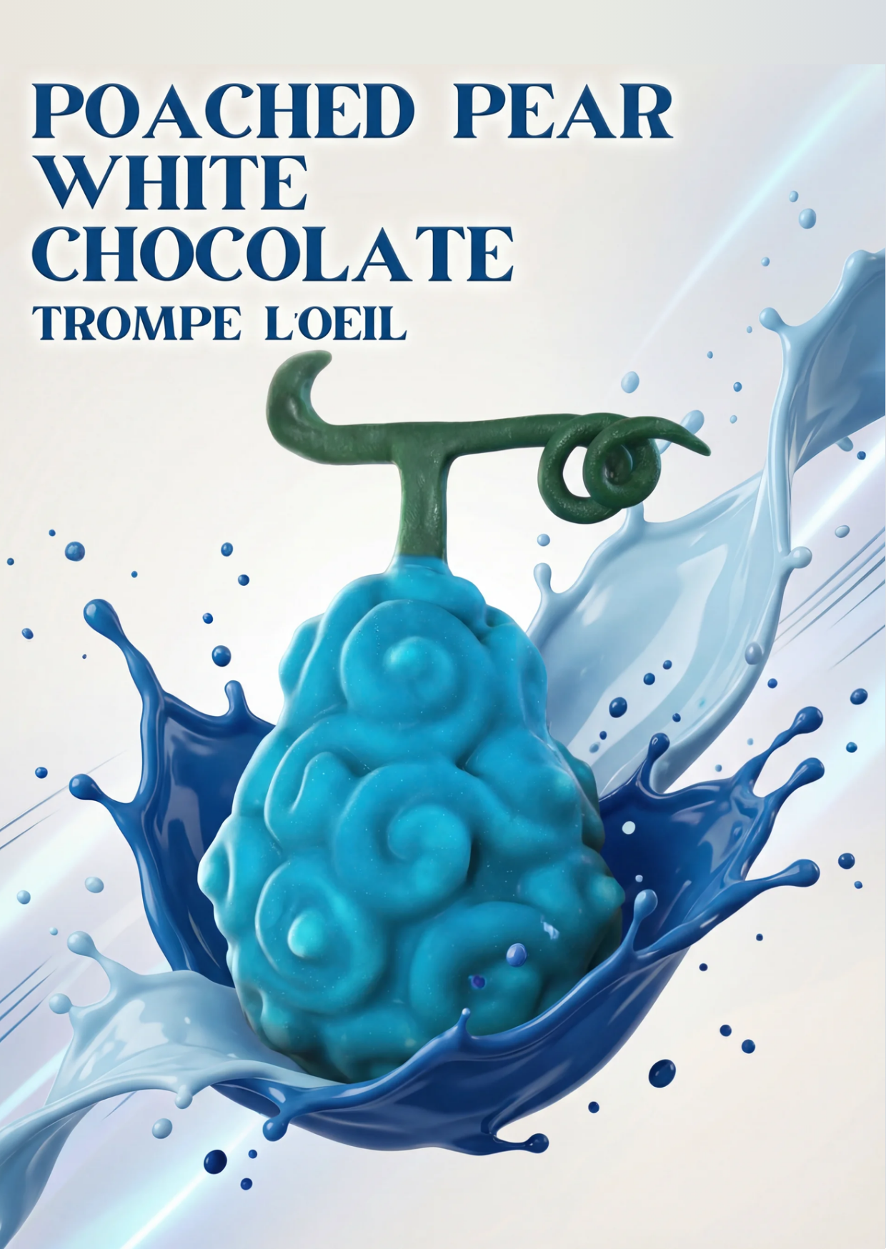 Poached Pear & White Chocolate Trompe L'oeil